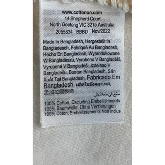 Cotton‎ On Women's Denim Mini Dress Sleeveless Button Front Casual Dunes L New - Picture 6 of 8